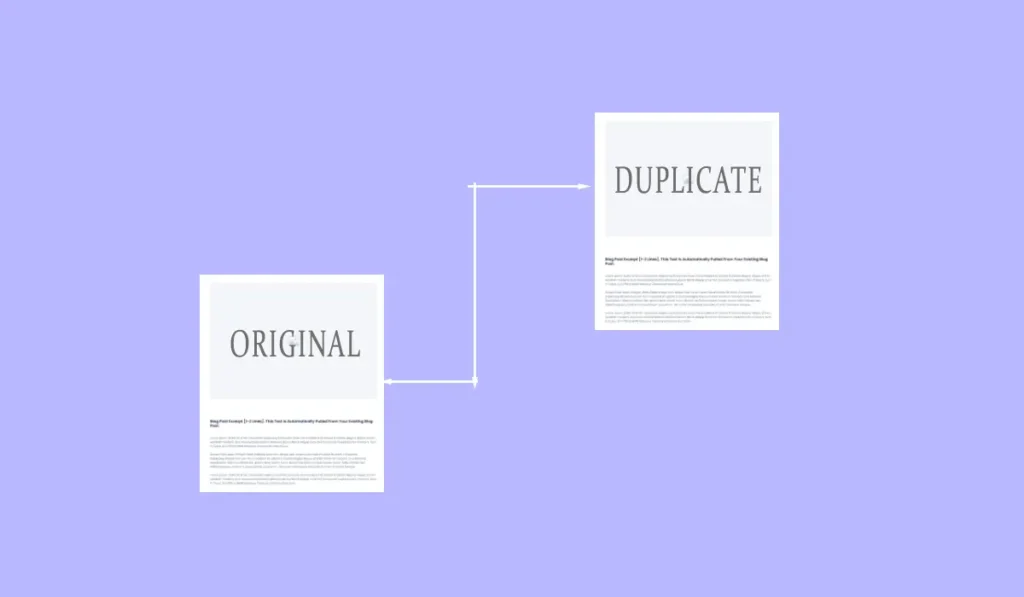 original and duplicate content
