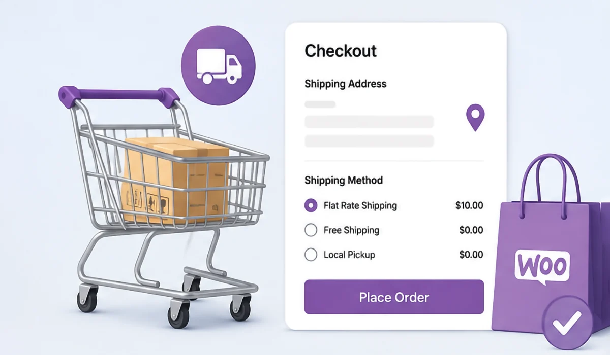 image shows cart and checkout with basket